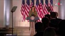 Melania Trumpek orain arteko diskurtso politikoena eman du