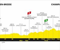 19. etapako profila, Bourg-en-Bresse - Champagnole, 166,5 km