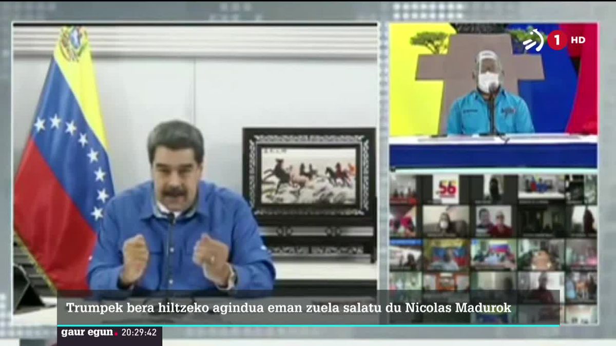 Nicolas Maduro. ETBren bideo batetik ateratako irudia.