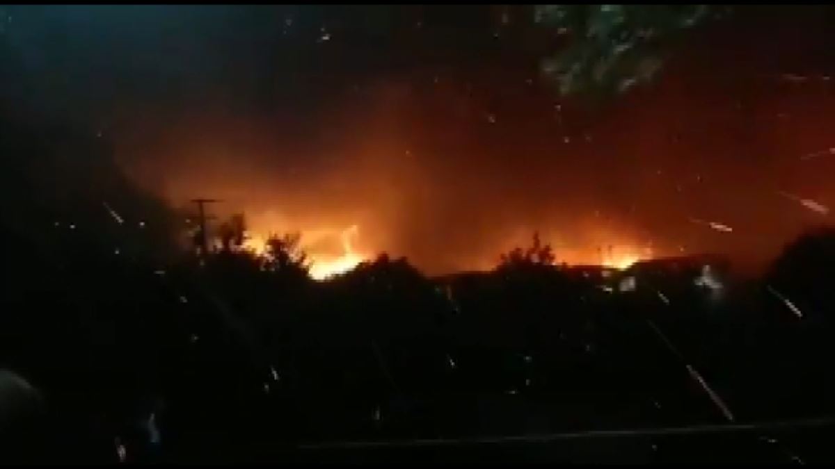 Incendio en el campo de refugiados de Moria