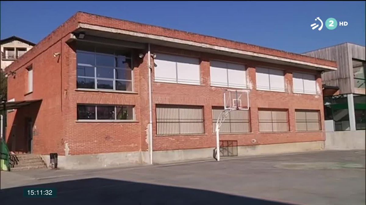 Colegio de Zaldibar. Imagen obtenida de un vídeo de ETB.