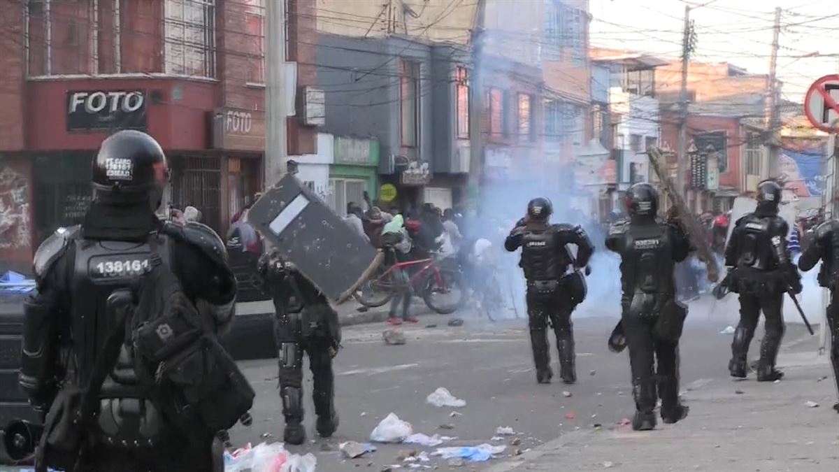 Disturbios en Bogotá. Imagen: Agencias