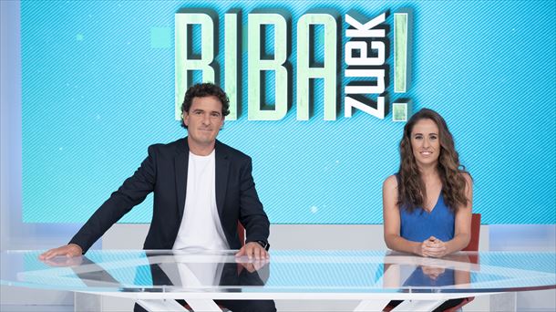 Xabier Sukia y Maddalen Arzallus, presentadores de "Biba Zuek!"