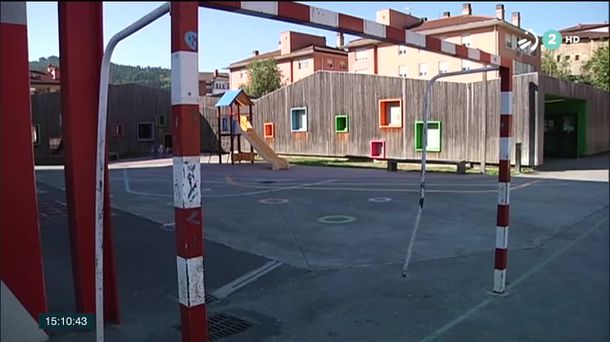 Instituto en Soraluze. Imagen obtenida de un vídeo de ETB.