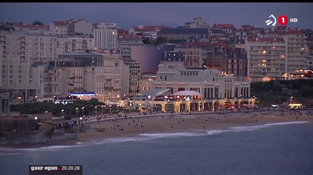 Biarritz. ETBren irudi batetik ateratako irudia.