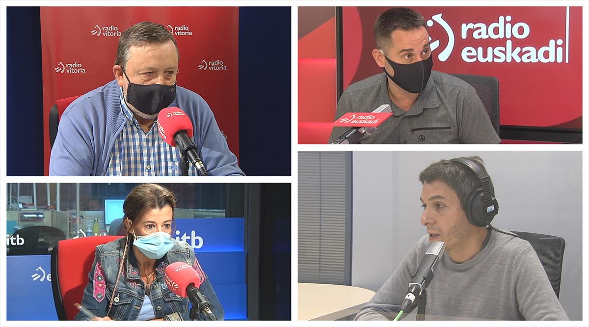 Radio Euskadiko tertulian parte hartu duten politikariak.