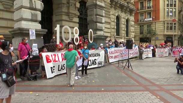 Protesta de pensionistas de Bizkaia.  