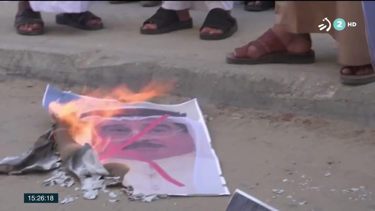 Los palestinos muestran su ira en las calles. Imagen obtenida de un vídeo de EiTB.