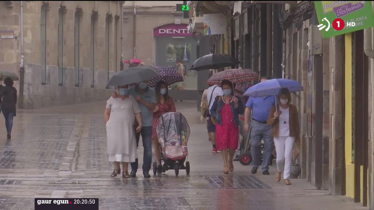 Alerta horia, Euskal Herrian. EiTBren bideo batetik hartutako irudia.