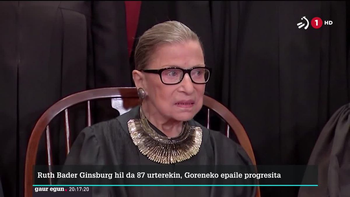 Ruth Bader. EiTBren bideo batetik hartutako irudia.