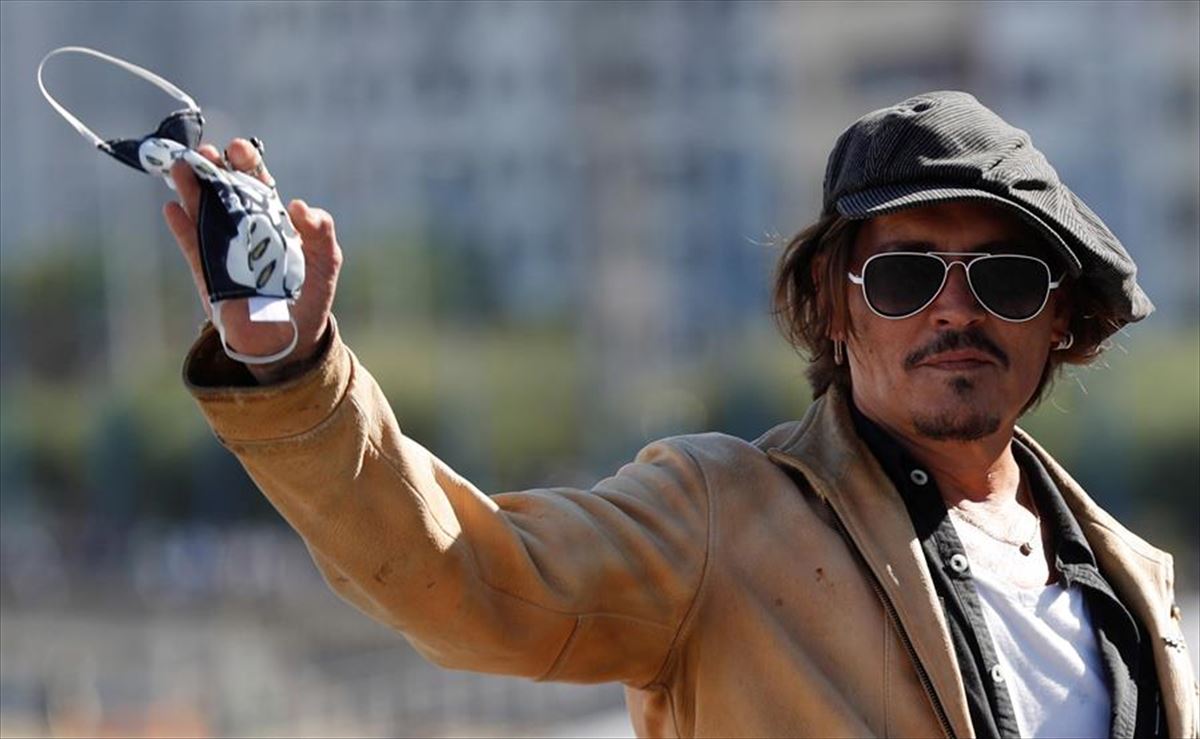 Johnny Depp, Zinemaldiari egindako azken bisitan, 2020an.