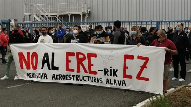 Los trabajadores de Aernnova en Berantevilla piden la implicación del Gobierno Vasco