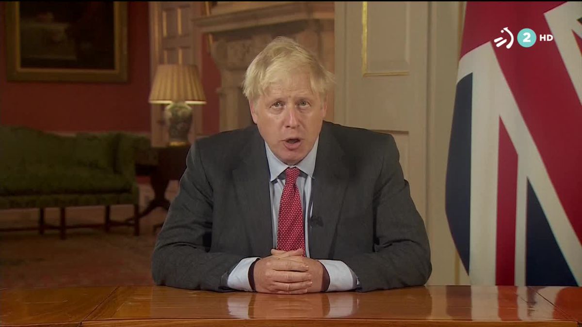 Boris Johnson. Imagen obtenida de un vídeo de ETB.