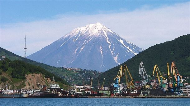 Volcán de Kamchatka. Wikimedia Commons
