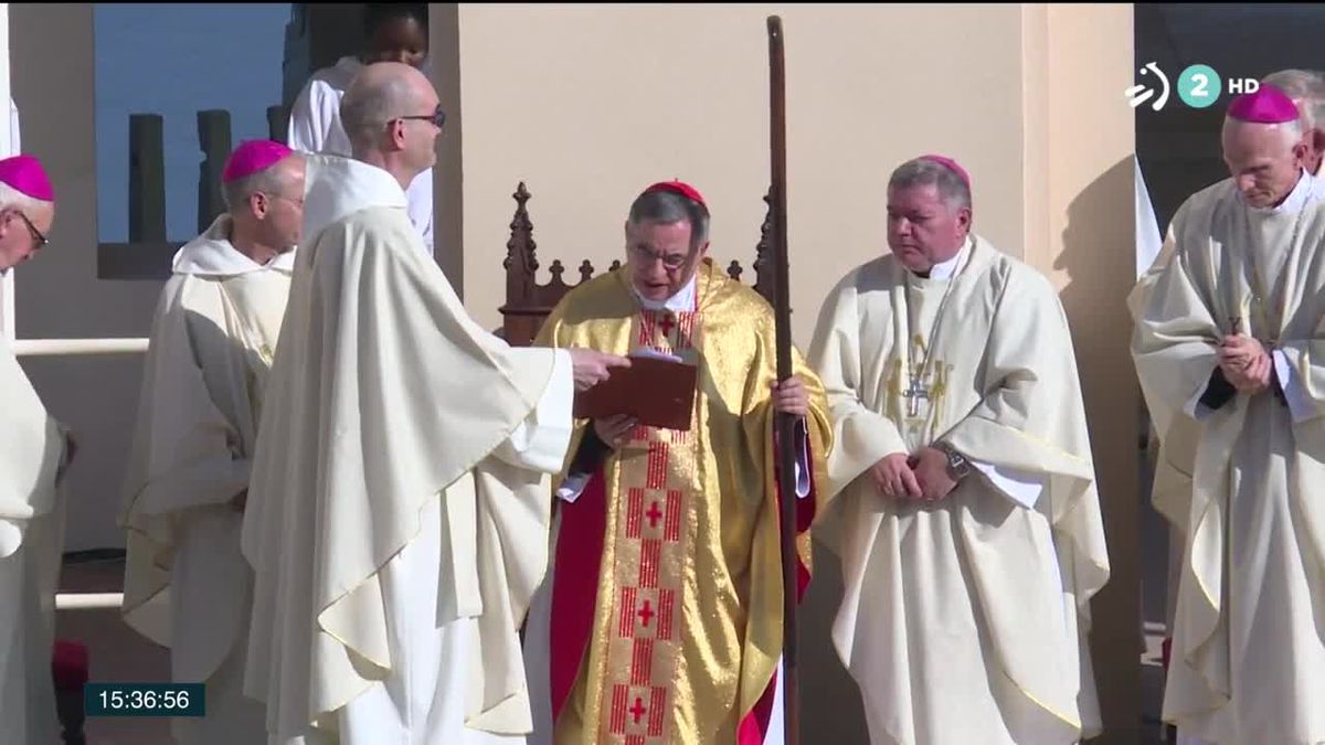 El cardenal Angelo Becciu. Imagen obtenida de un vídeo de ETB.