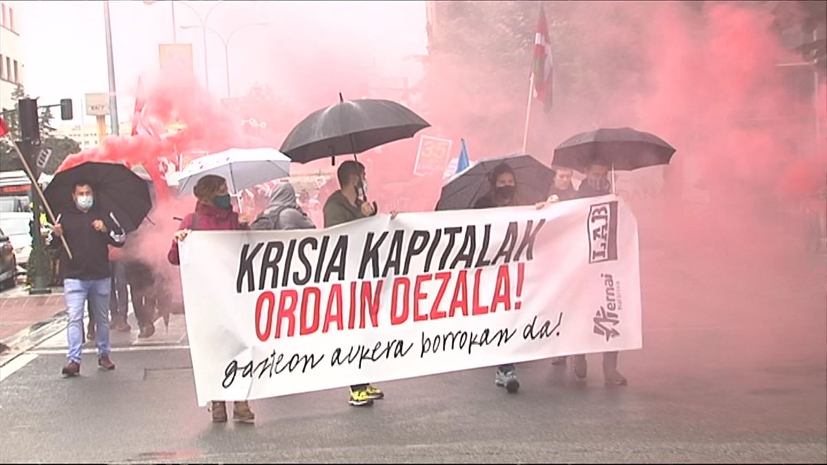 Manifestación en Pamplona. 