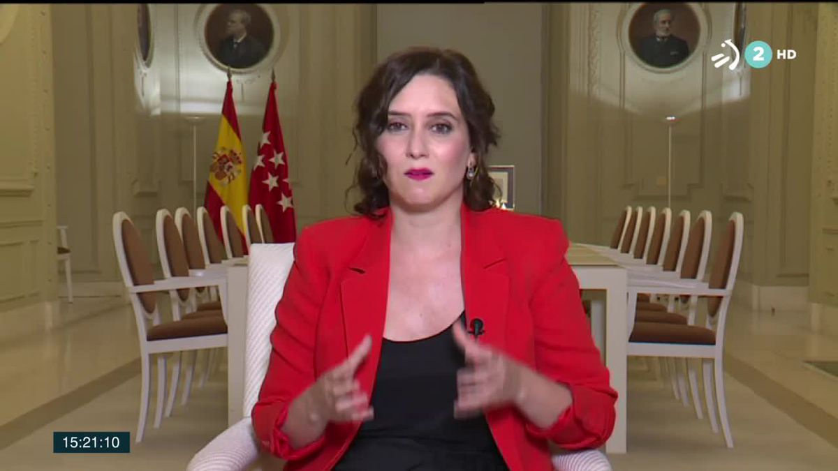 Isabel Díaz Ayuso. Imagen obtenida de un vídeo de ETB.