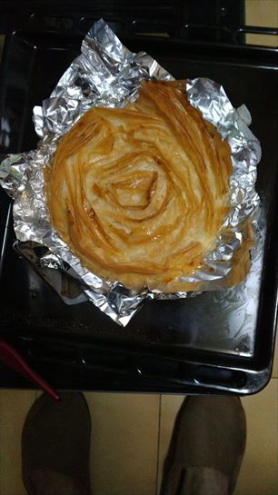 Tarta griega de flor