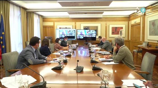 Reunión de Sanidad. Imagen obtenida de un vídeo de ETB.