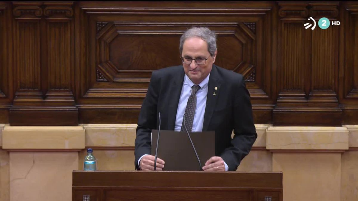 Quim Torra. Imagen obtenida de un vídeo de ETB.