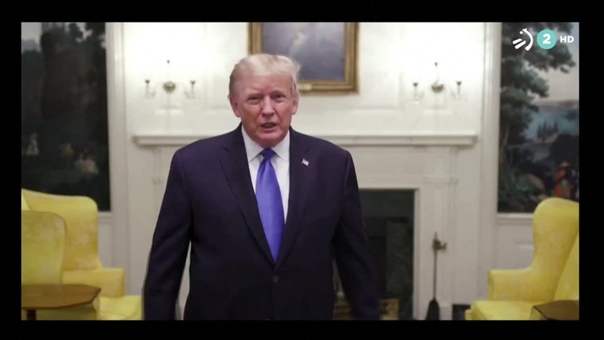 El presidente estadodunidense Donald Trump. Imagen obtenida de un vídeo de EiTB