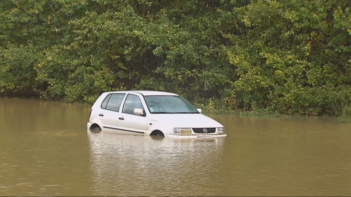 Inundaciones en Iparralde y alerta naranja por fuertes precipitaciones