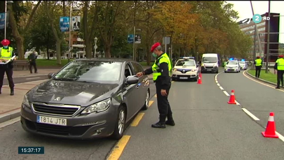 Controles en Bilbao. Imagen obtenida de un vídeo de ETB.