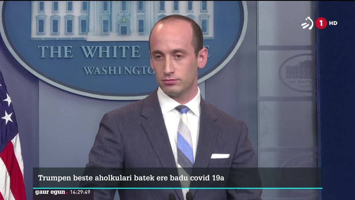 Stephen Miller, Trump presidentearen laguntzaile estua. EiTBren bideo batetik hartutako argazkia