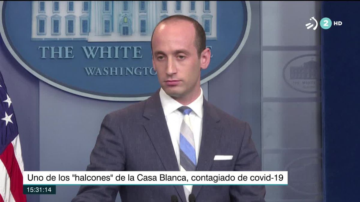 Stephen Miller, estrecho colaborador del presidente Trump. Foto obtenida de un vídeo de EiTB