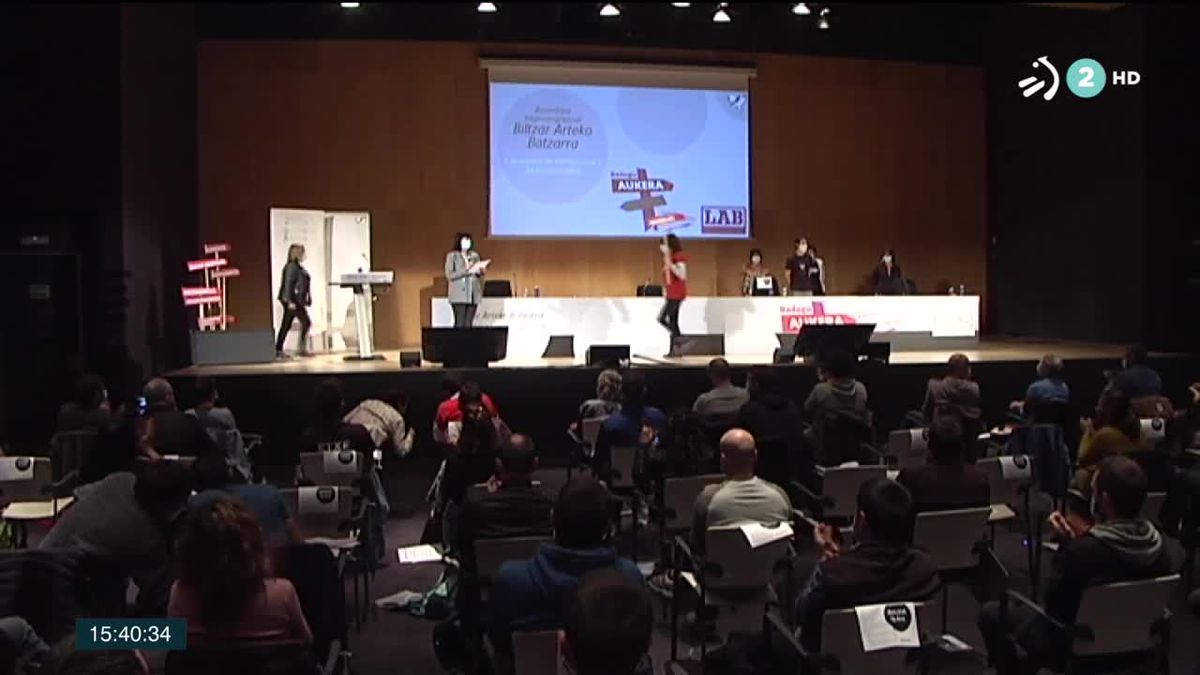 Asamblea Intercongresual de LAB. Imagen obtenida de un vídeo de ETB.