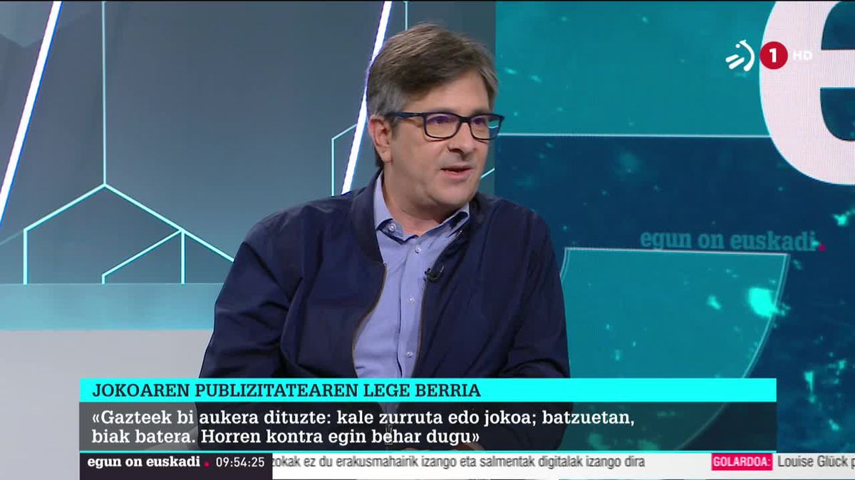 Mikel Arana, Espainiako Gobernuko Joko Antolaketarako zuzendaria. Argazkia: EiTB