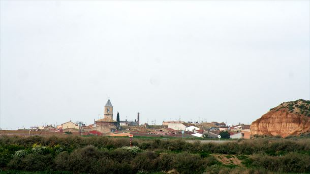 Fustiñana (Nafarroa). Artxiboko argazkia: Isidoro Arbizu