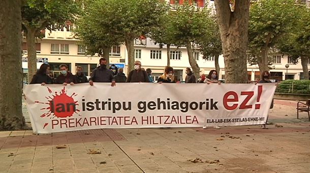 Foto de archivo de una protesta contra la precariedad y los accidentes laborales.