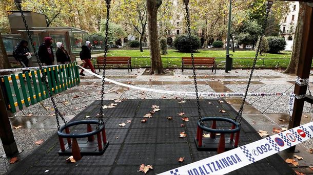 Un parque cerrado en Navarra. EFE. 