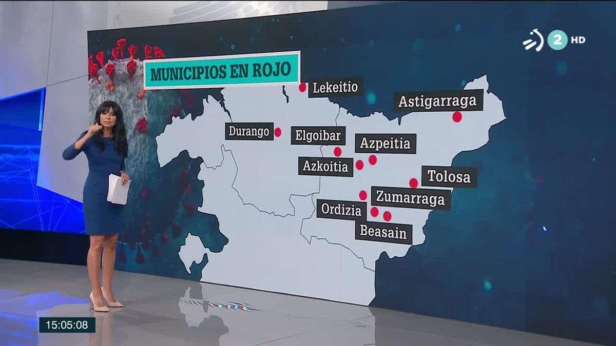 Mapa de municipios en rojo. Imagen: EiTB