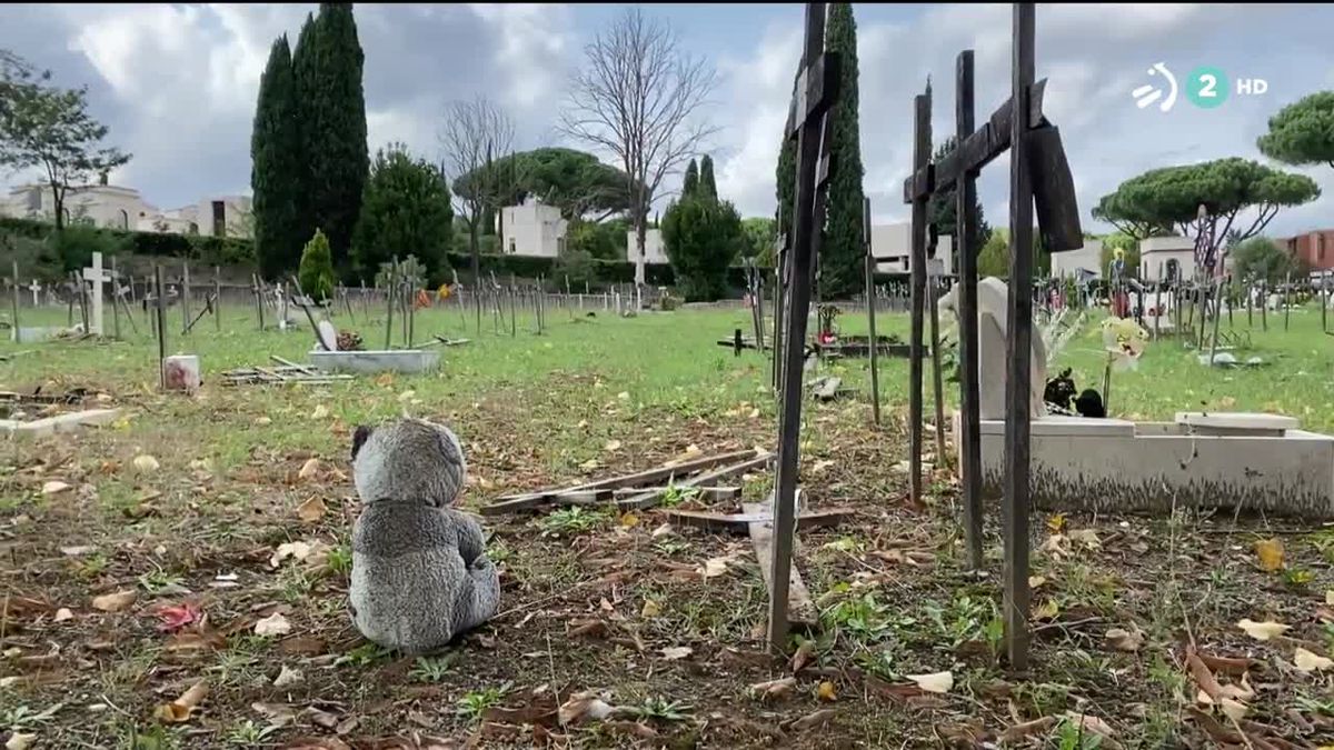 Cementerio en Italia. Imagen obtenida de un vídeo de ETB.