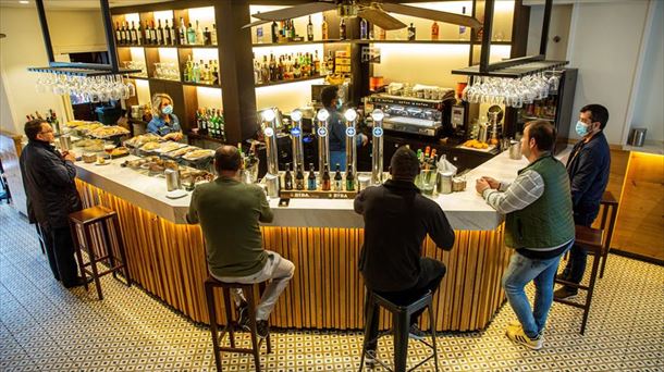 El interior de un bar en Pamplona/Iruña. 