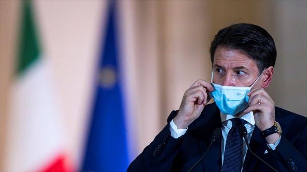 El primer ministro, Giuseppe Conte, en rueda de prensa