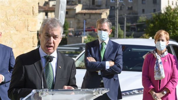 Urkullu ha dado una rueda de prensa en Antoñana