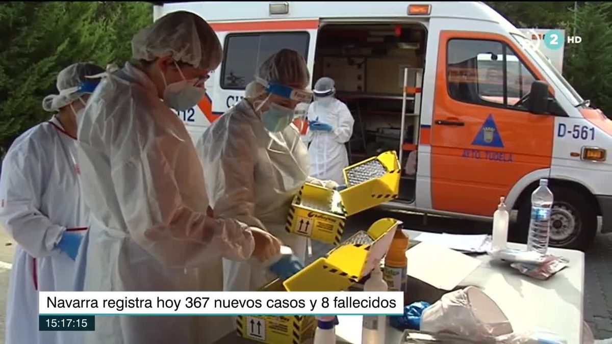 Navarra baja de 400 casos pero registra ocho fallecimientos
