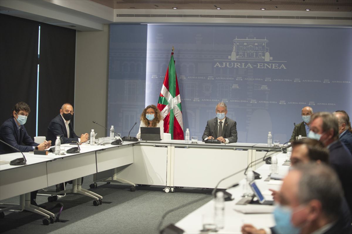 Imagen de la reunión del comité asesor del Gobierno Vasco.