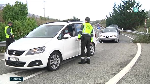 Control de la Guardia Civil. Imagen obtenida de un vídeo de ETB.