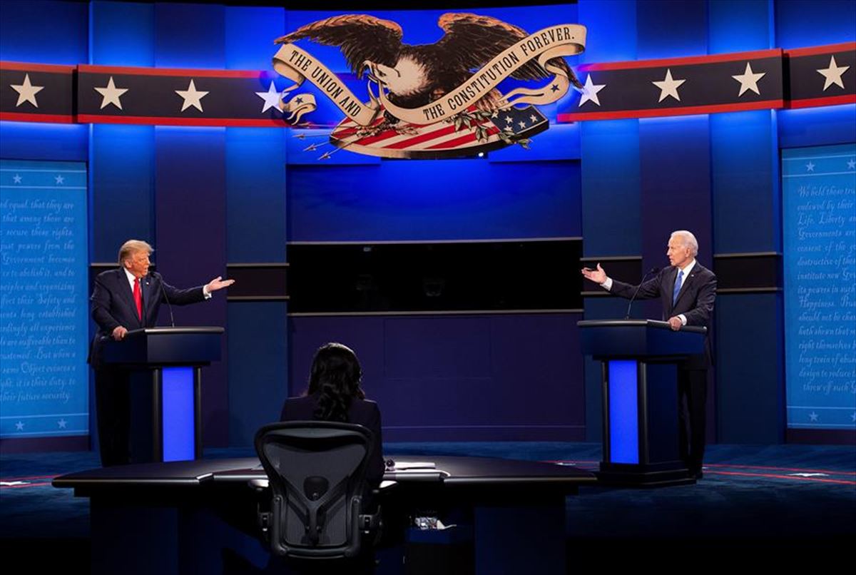 Joe Biden y Donald Trump en el segundo y último debate electoral