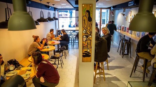 El interior de un bar de Vitoria-Gasteiz.