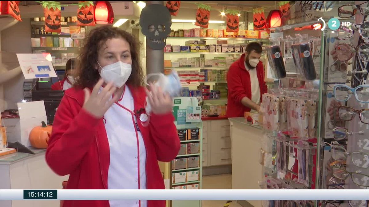 Mascarillas. Imagen obtenida de un vídeo de ETB.