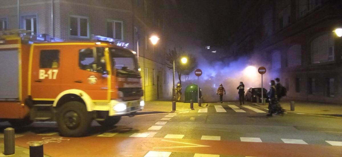 Incidentes en Bilbao. Foto: @BomberosBilbao
