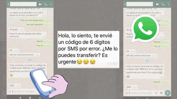 Estafa vía WhatApp. 