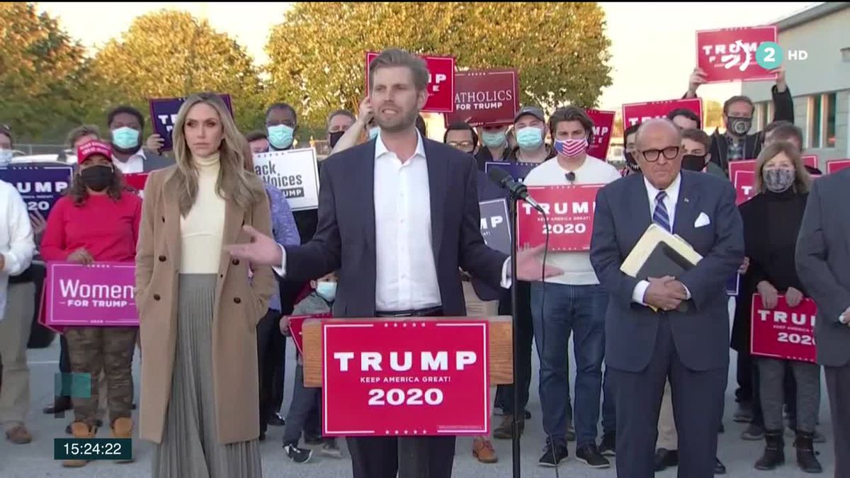 Candidatos republicanos. Imagen obtenida de un vídeo de ETB.