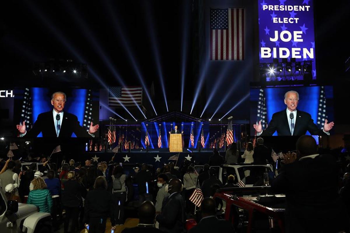 Primer discurso de Joe Biden. Foto: EFE