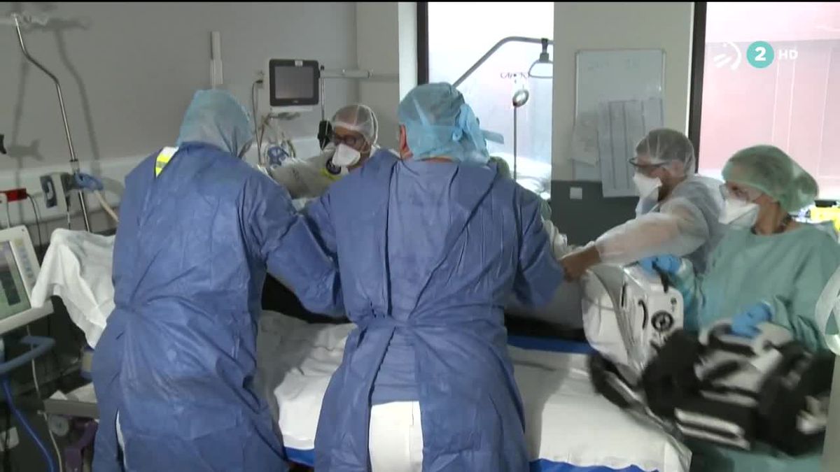 Hospitalizaciones en Euskadi. Imagen obtenida de un vídeo de ETB.
